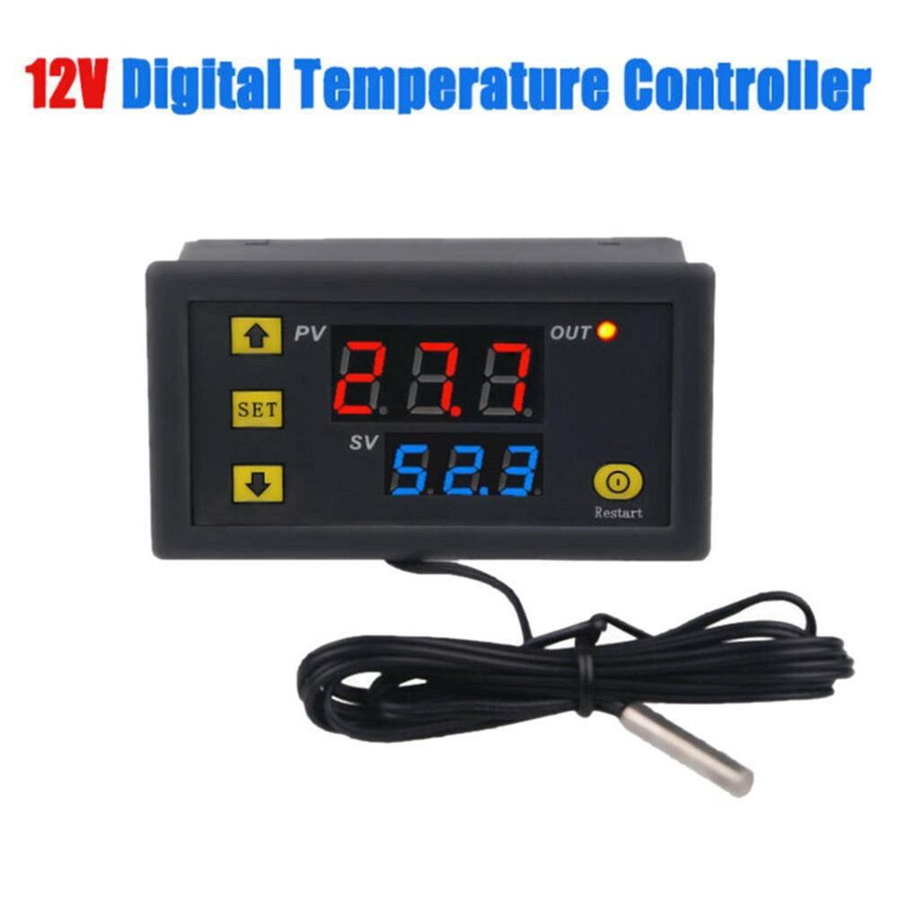 DC 12V 20A Digital Temperature Controller Switch Probe Thermostat Control F P5W3