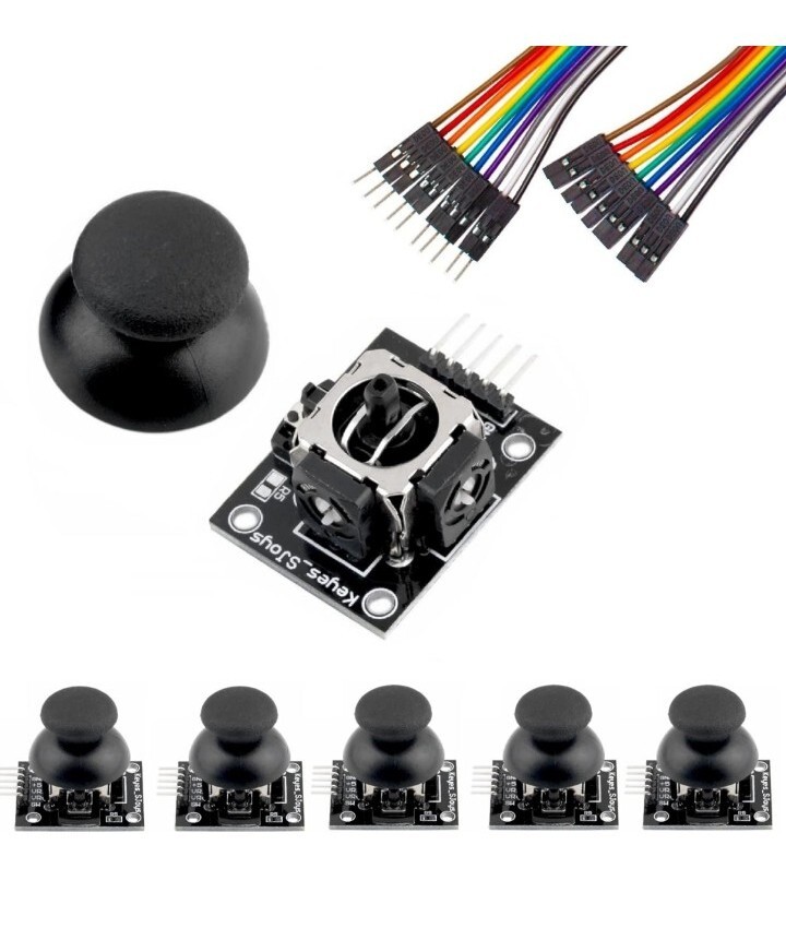 6Pcs Dual-Axis Button Joystick Module PS2 Game Joystick Control Stick Sensor for