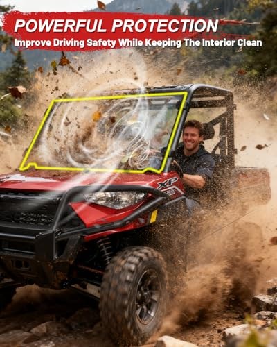 Full Windshield with Sliding Window Compatible with Polaris Vented Windshield