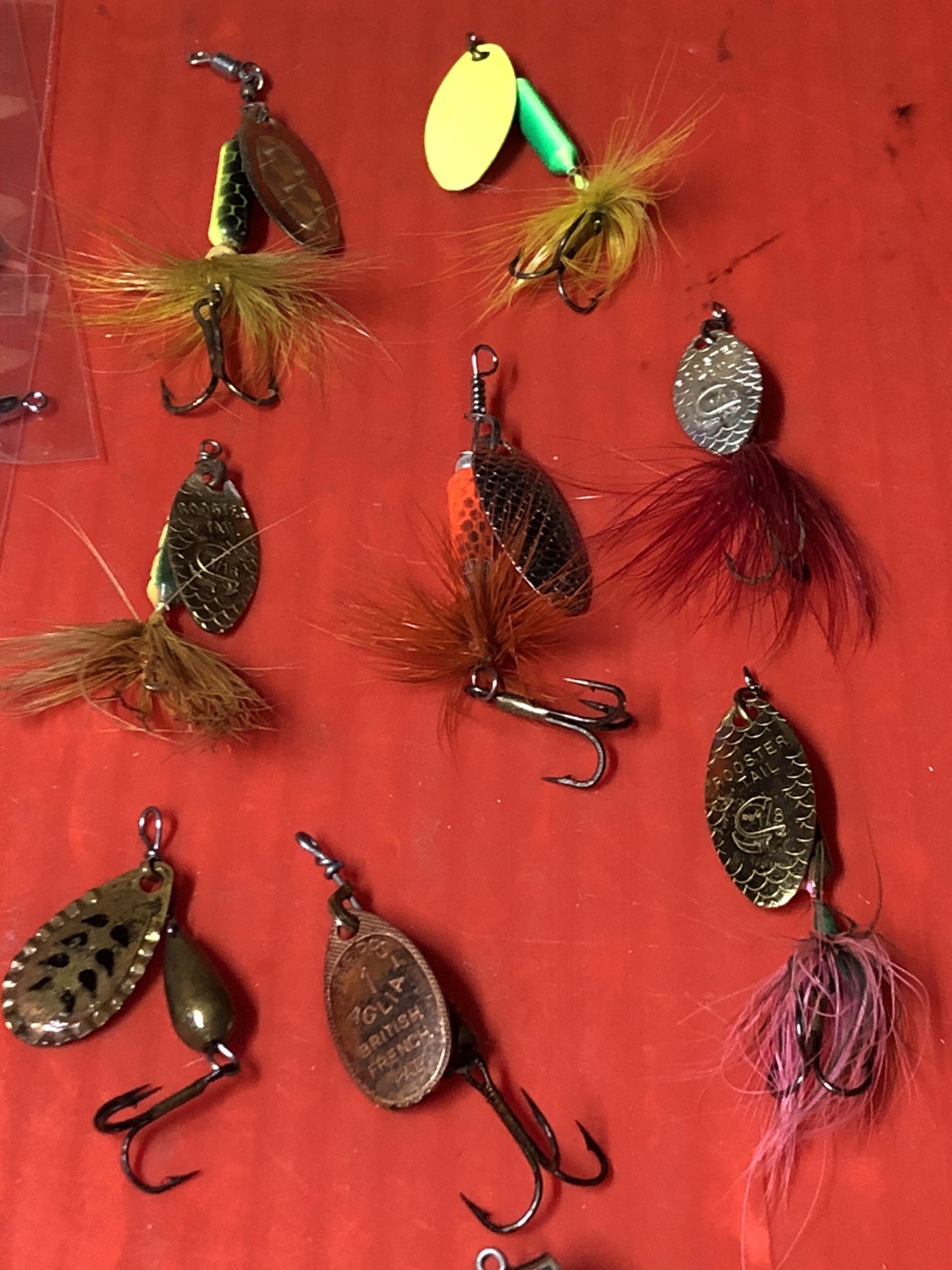 Fishing Lures Lot. Rooster Tail, MEPPS, Triple Teaser, Bolo, Pflueger, Hus Lure