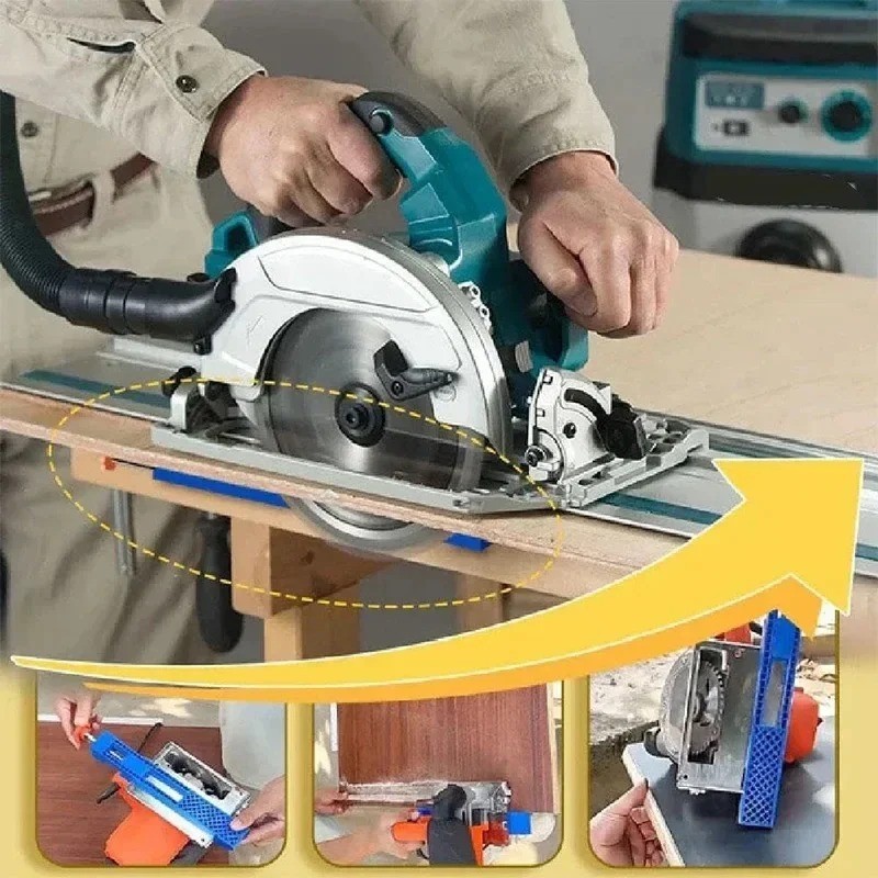 Circular Saw Guide Rail Adjustable Cutting Machine Base Circular Saw Guide New..
