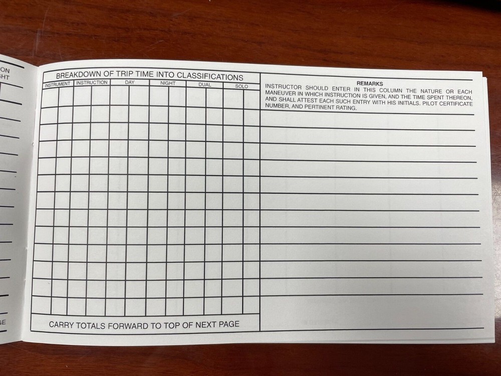 Vintage Cessna Pilot Flight Log 