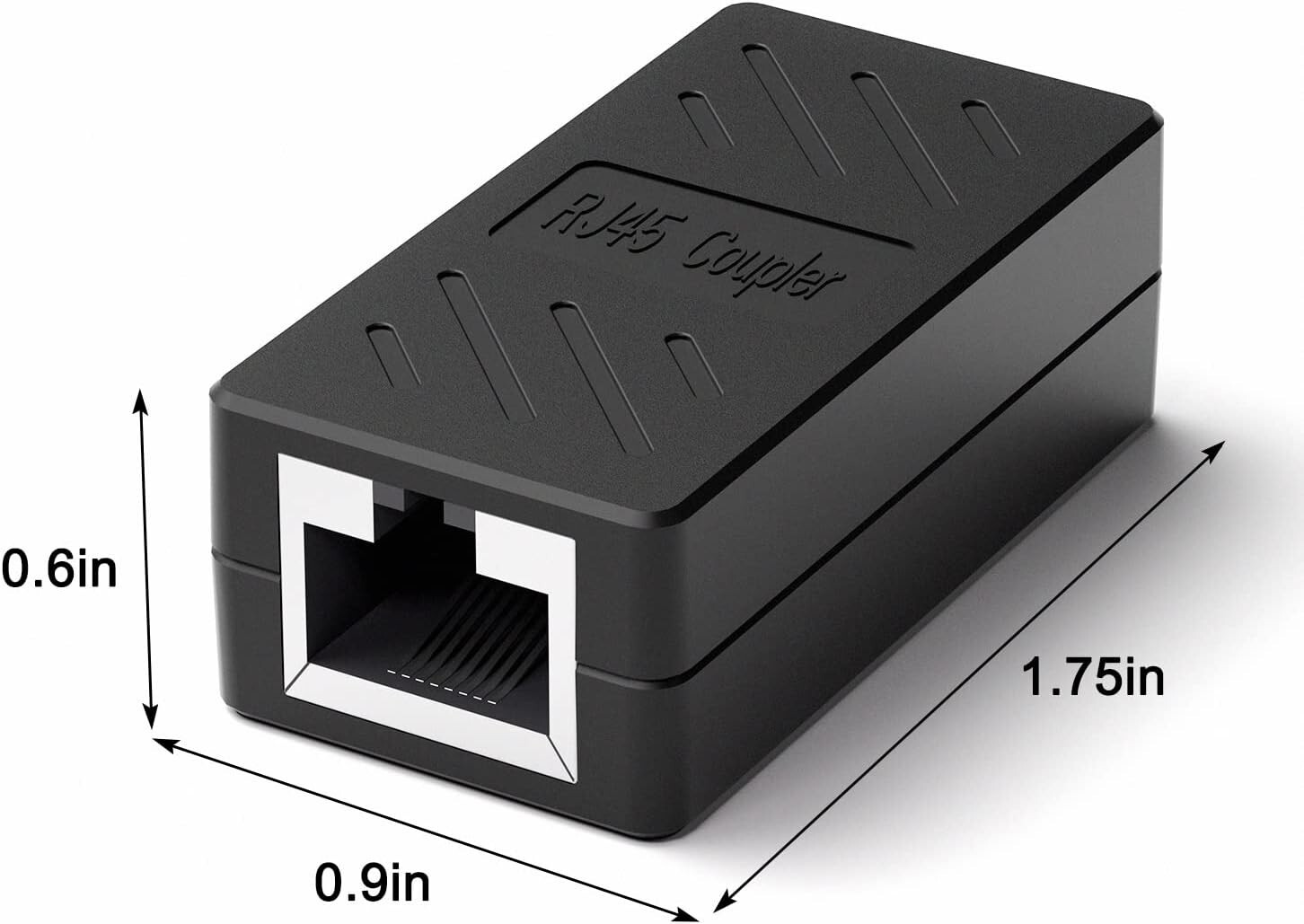 2X RJ45 Inline Coupler for Cat7 Cat6 Cat5e Cat5 Ethernet Cable Extender Adapter