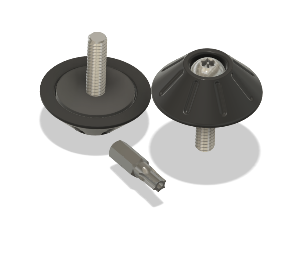 Hummingbird Helix/SOLIX 15 Tamper Resistant Gimbal Knobs 1/4"-20 Thread