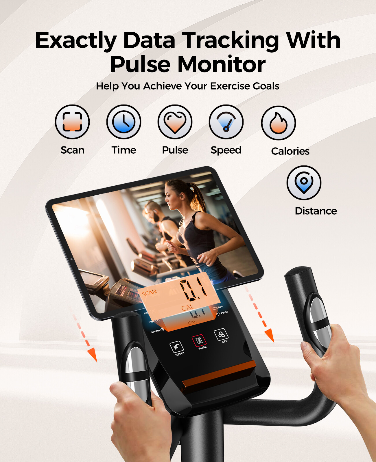 Home Elliptical Machine 16 Level Magnetic Resistance Elliptical Training Machine