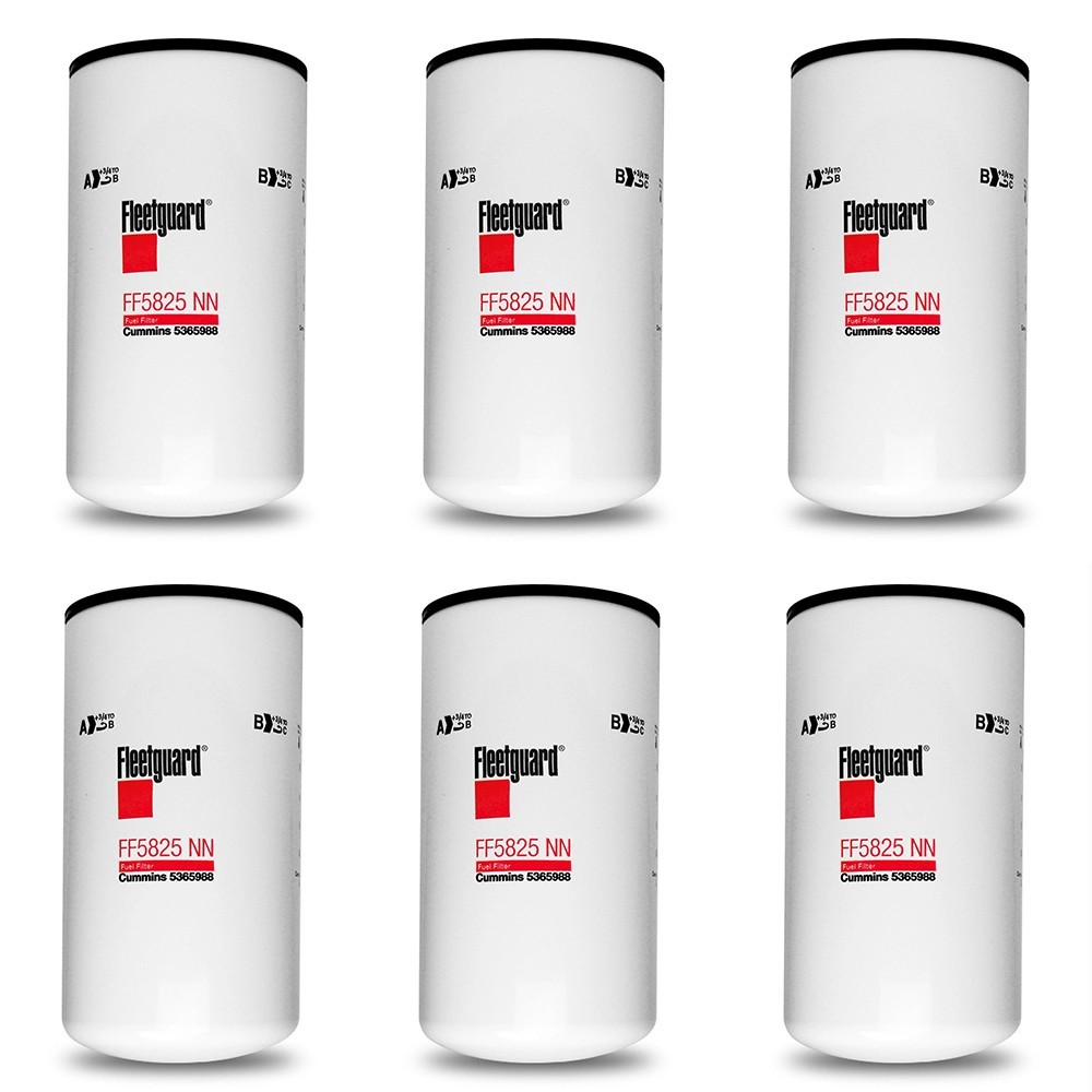 6 Pack FF5825NN Fuel Filter NanoNet X15 For Cummins Genuine Fleetguard 5599456