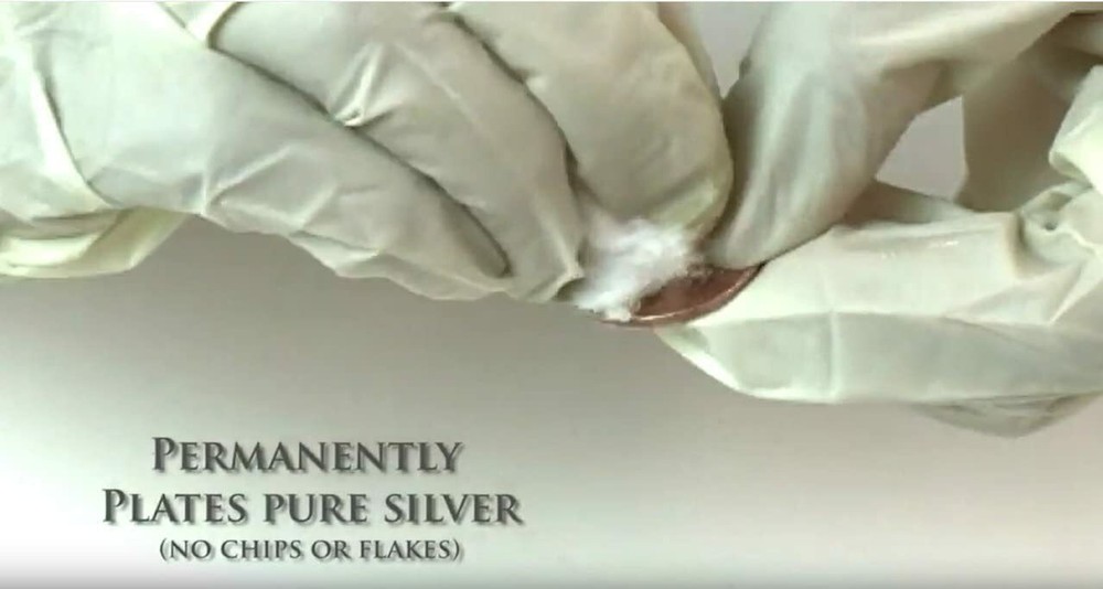 NUSHINE SILVER PLATING SOLUTION -PLATE METALS WITH REAL SILVER - 50ml BOTTLE