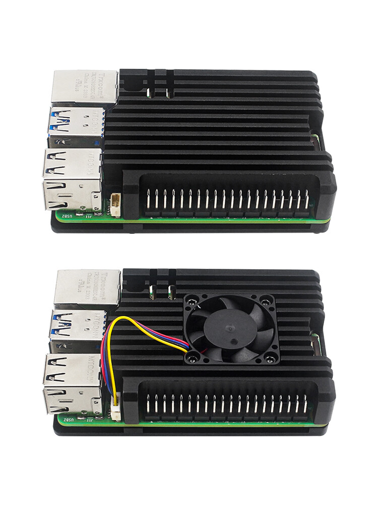 Metal Casing Raspberry pi5 Passive Cooling Casing Optional Cooling Fan US