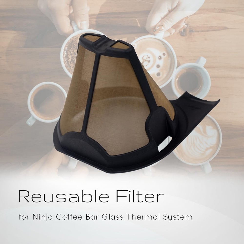 Original Replacement Permanent Reusable Filter for Ninja Coffee Bar Glass The...