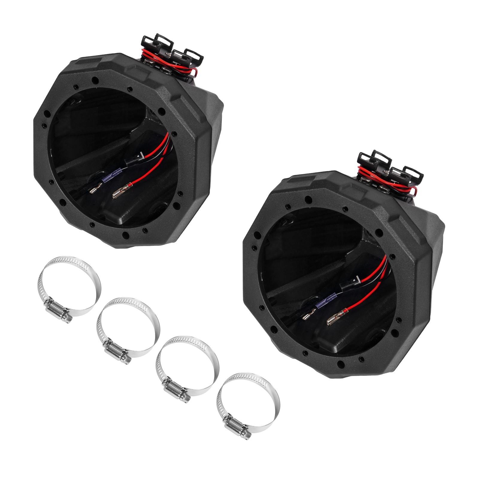 6.5" Speaker Pods Cage Enclosures 1.5-2" for Marine Boat Tower UTV Polaris RZR