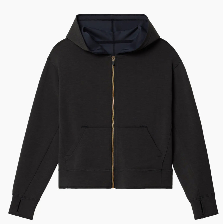 Rhone DreamGlow Full Zip Hoodie Casual Comfort Athleisure Sand Black - NEW NWT!