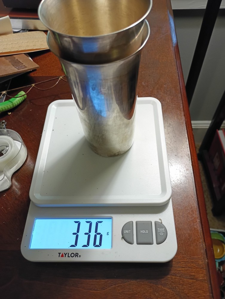 Pair Sterling Silver Cups 336 Grams