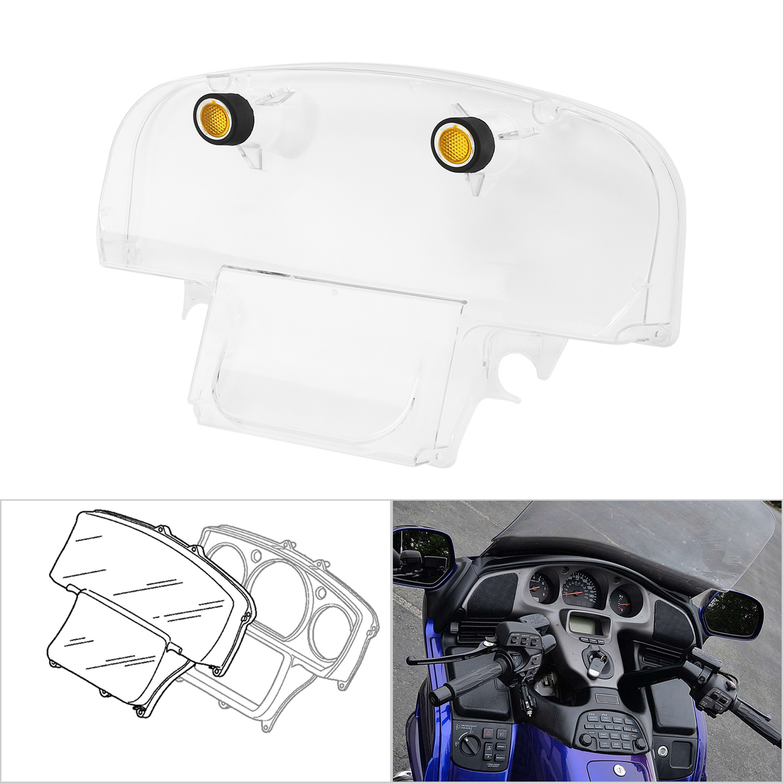 Speedometer Gauge Instrument Cover fit For 01-05 Honda Goldwing GL1800