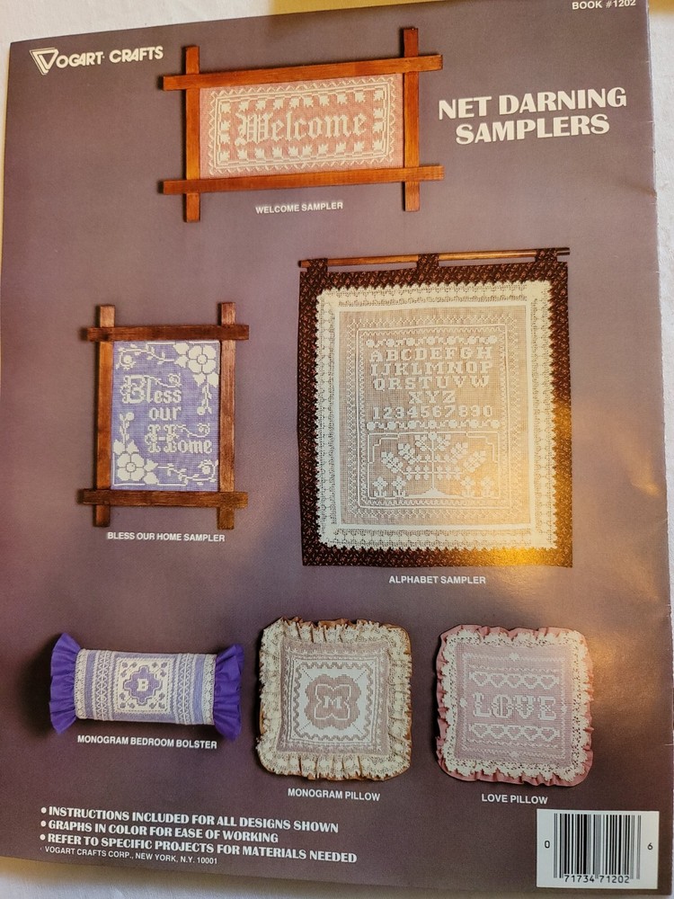 Introducing Net Darning-Net Darning Samplers-Net Darning Country Style Booklets
