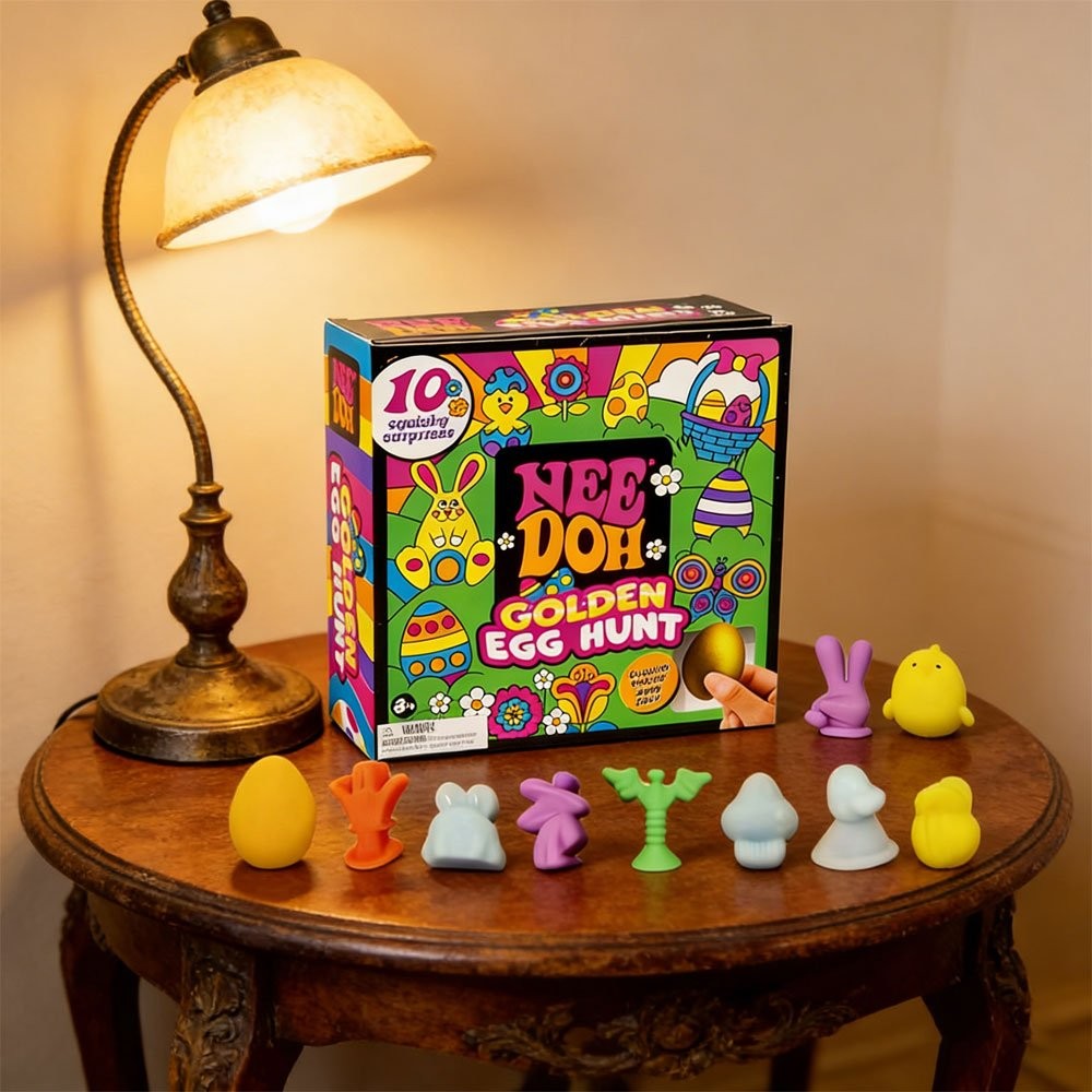 Nee Doh Easter Golden Egg Hunt Mystery 10 Squishy Surprises Collectibles SP