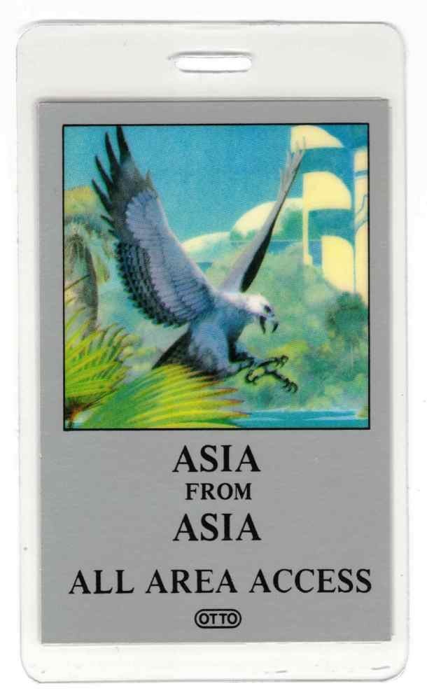 Asia The Alpha Tour 1983. Laminate All Access Backstage Pass. OTTO