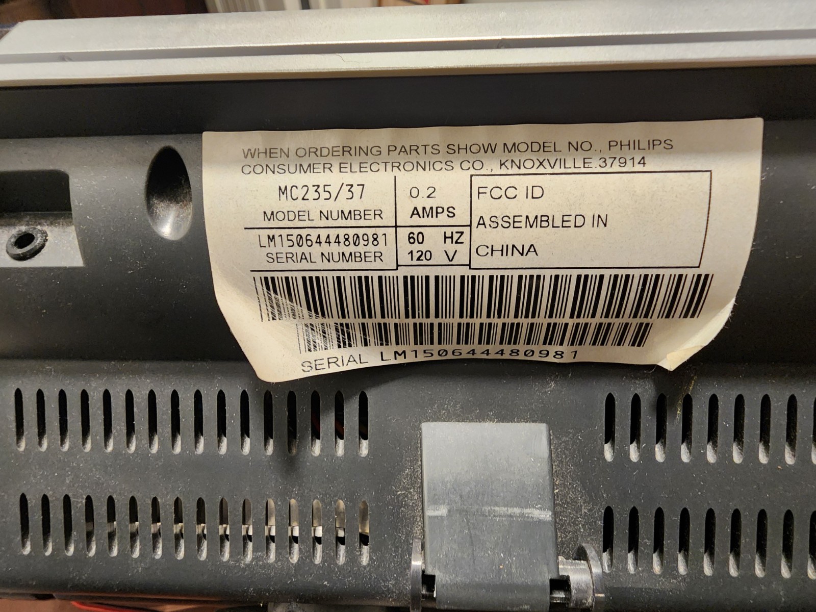 Philips Micro System MC235/37 CD Player AM/FM Radio Stereo No Remote