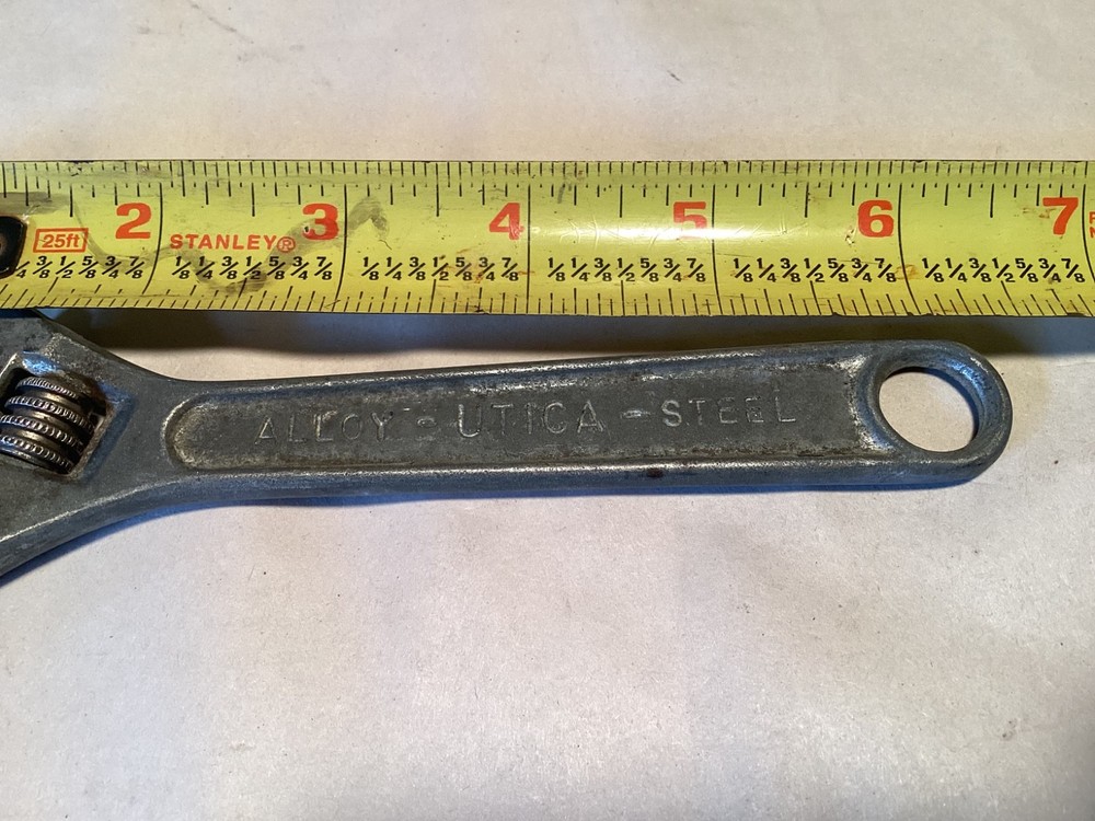 Vintage Utica 91-6 adjustable wrench