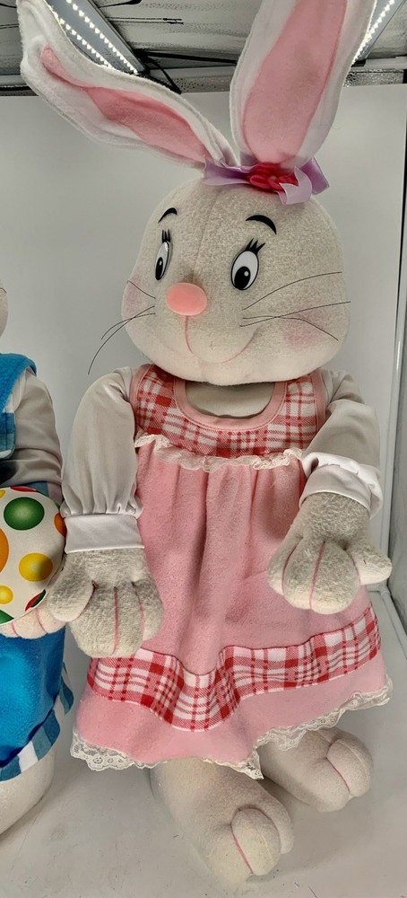 Vintage Easter Bunny Rabbit Door Greeter Two 32”