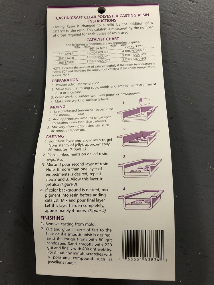 Castin Craft Reusable Mold Rectangle MC1 2x1.5” 2oz