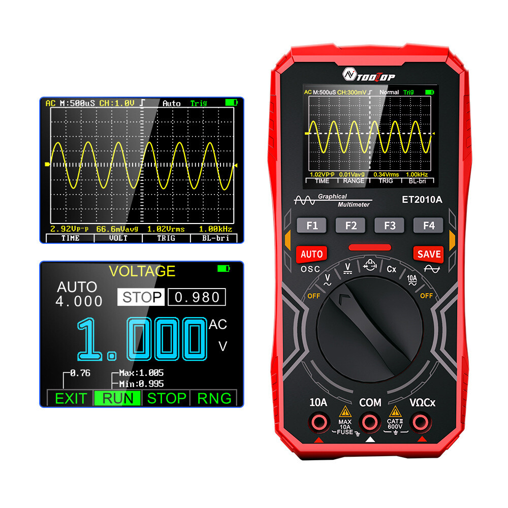 2-in-1 Versatility&Digital Display Oscilloscope Multimeter Handheld Oscope Meter