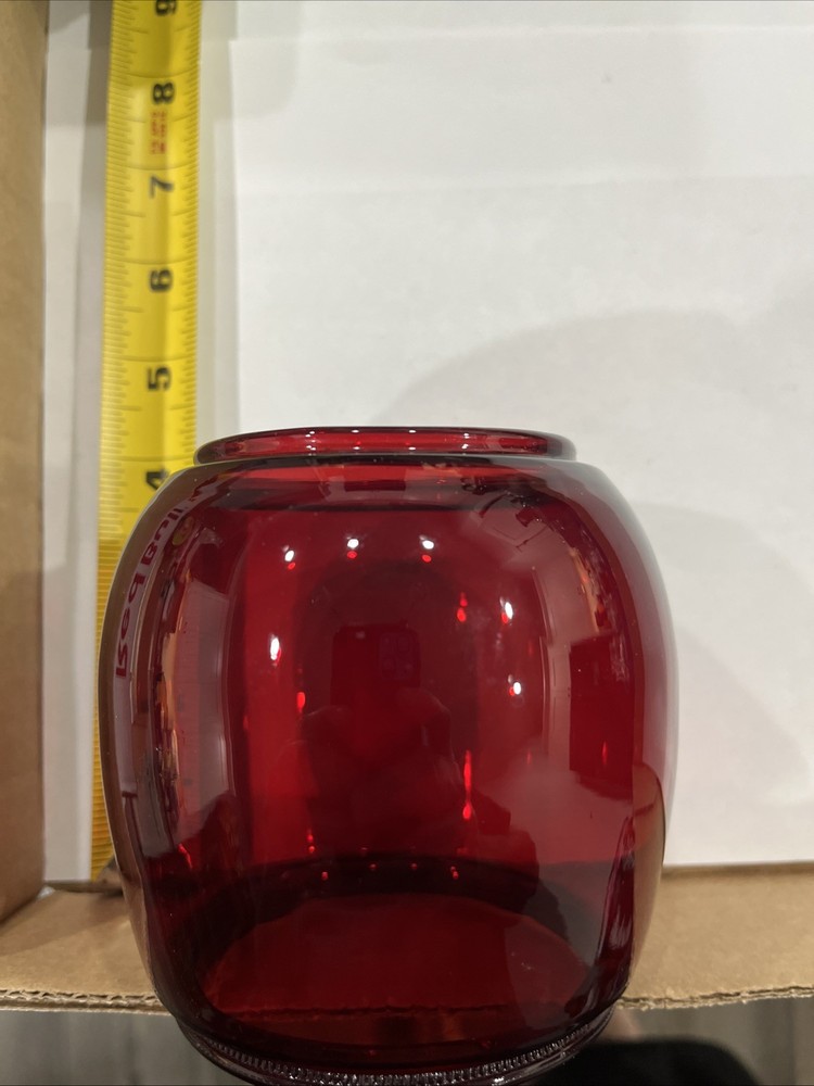 4" Red Glass Replacement Globe for Barn or Railroad Lantern