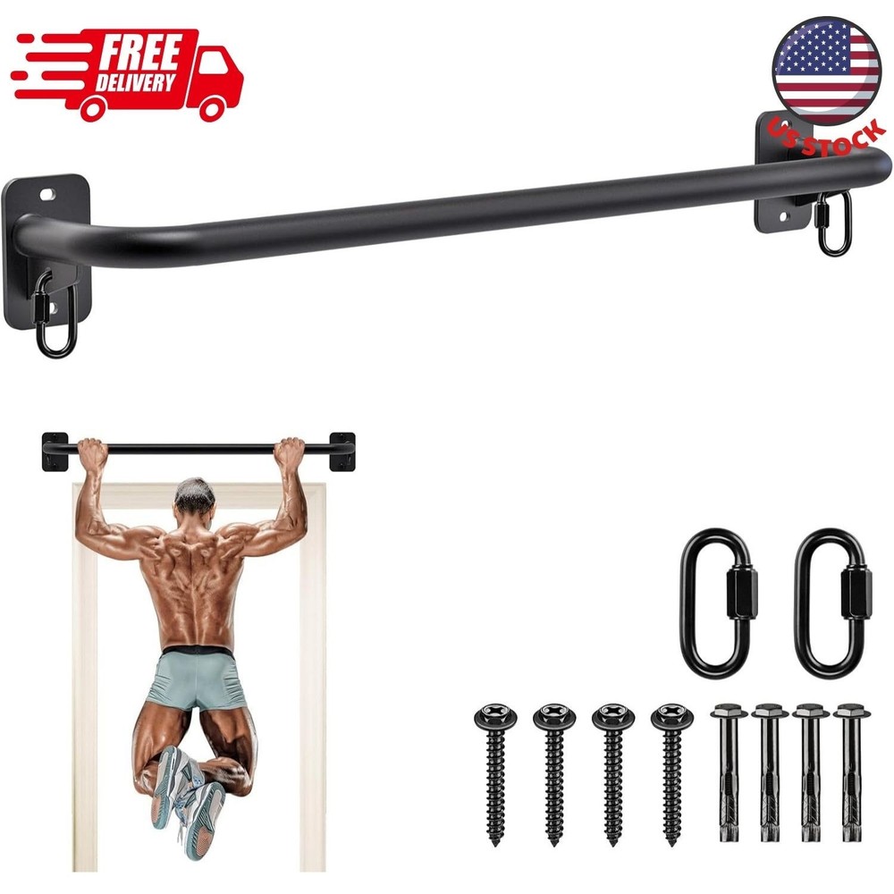 Heavy Duty Welded Pull Up Bar, Versatile Doorway Wall Mount, Joist Mounted
