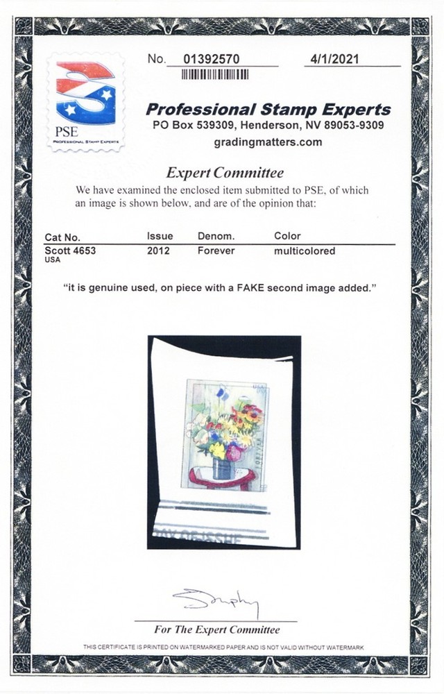 4653, Unusual Double Impression Error "FAKE" With PSE Certificate - Stuart Katz