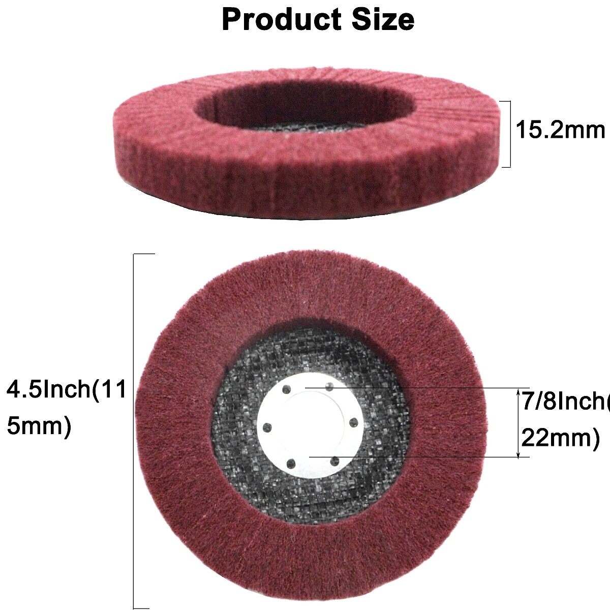 5Pcs 4-1/2" 320 Grit Polishing Grinding Buffing Wheel Flap Discs Angle Grinder