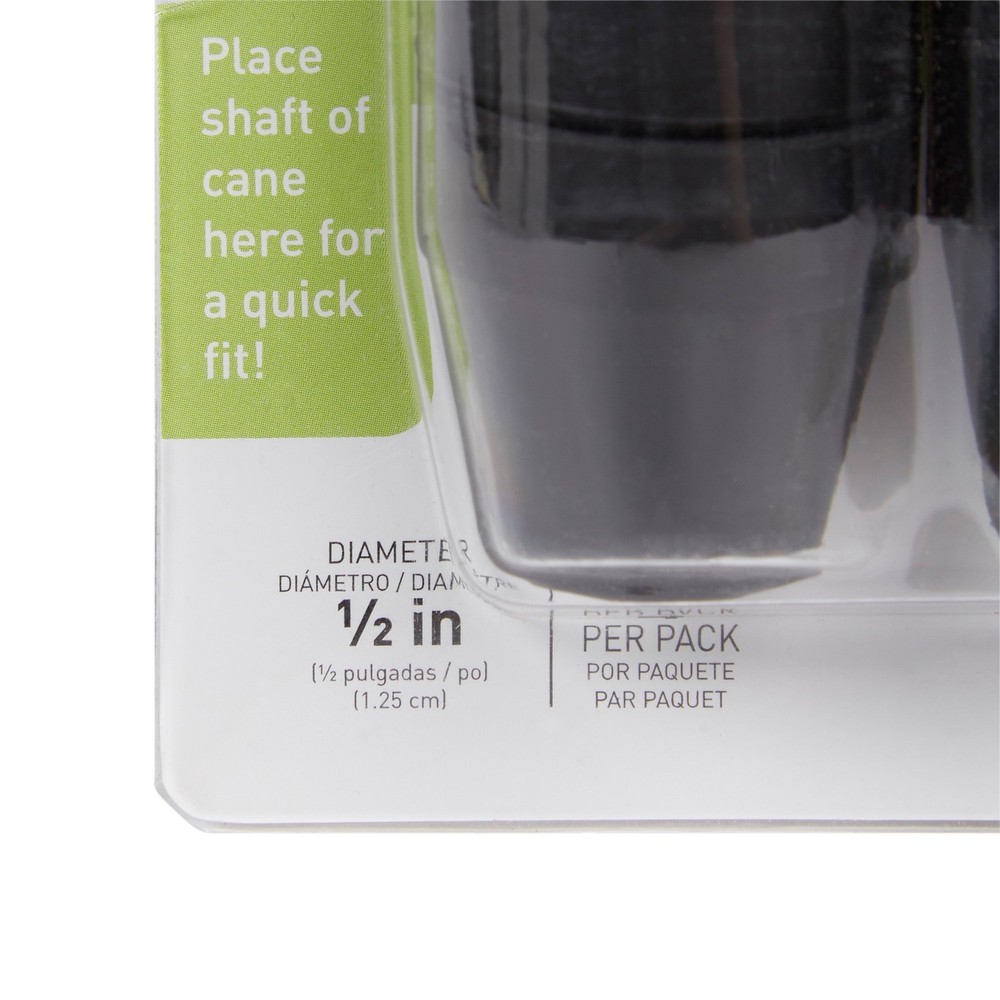 McKesson Cane Tip For Quad Cane with 1/2” Diameter 146-RTL10320BKB 4 Pack