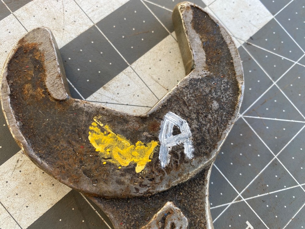 2" Single Open-End Wrench, (Minster Co. #? ) 8" long,