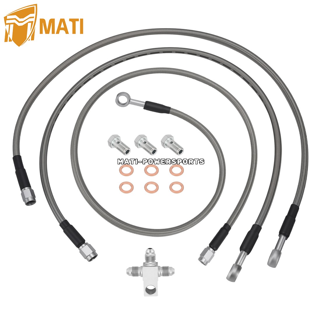 "+3" Front Brake Hose Lines Kit for Suzuki Quadsport Z400 LTZ400 LTZ400Z 2003-08