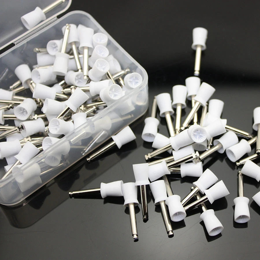 Dental Polishing Prophy Prophylaxis Brush Nylon RA Latch Type Bristle Flat/Taper