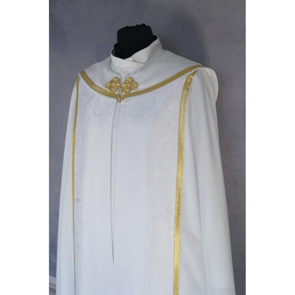 COPE Gothic style vestment, plain white
