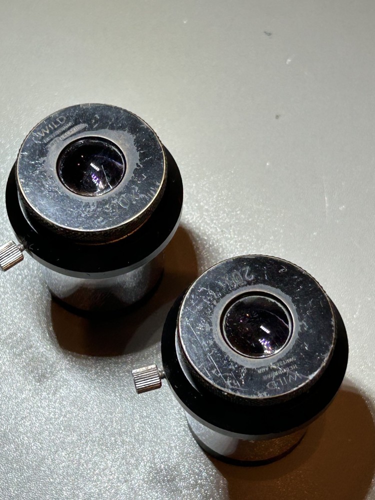 Wild 20x Microscope Eyepiece Set of 2