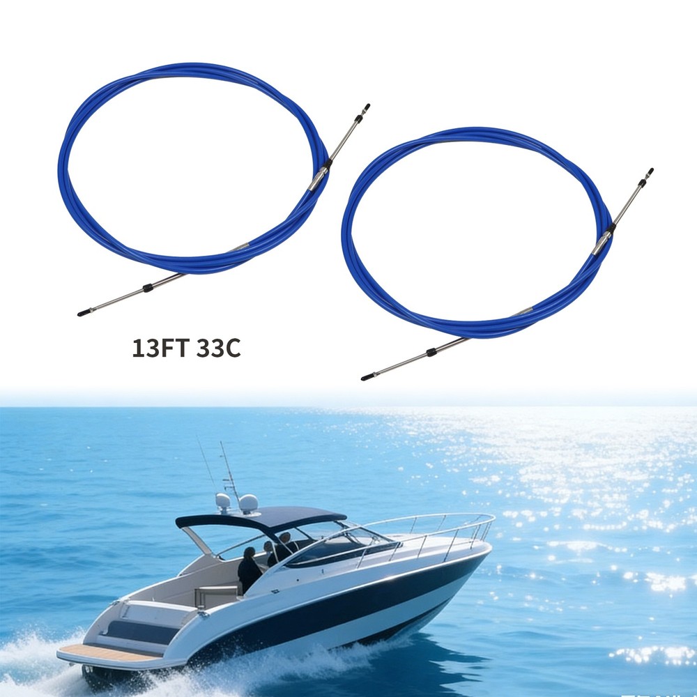 NEW For YAMAHA Engine 2* 13FT Throttle Control Cable Shift Control Lever 33C