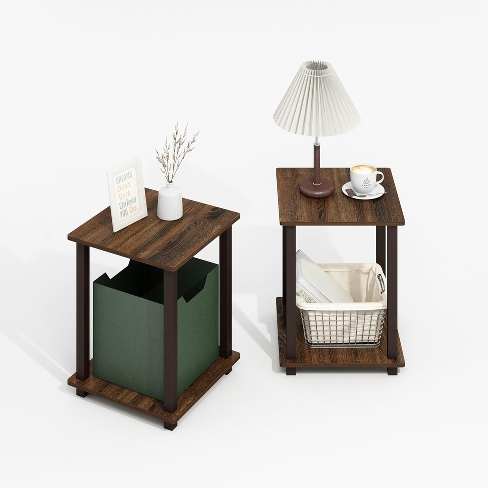 Simplistic Side Table Set of 2 End Table Night Stand Nightstand Bedside Table
