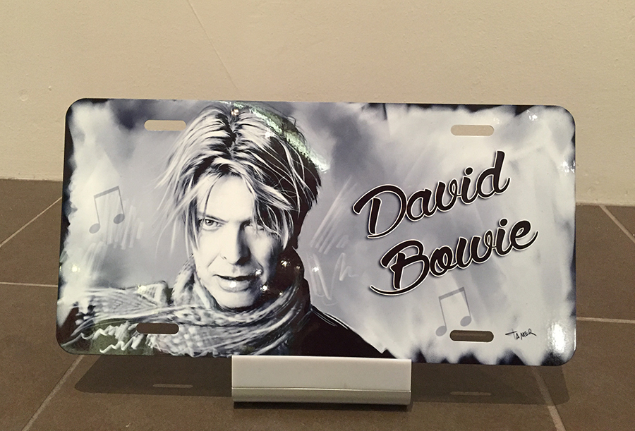 DAVID BOWIE ART LICENSE PLATE