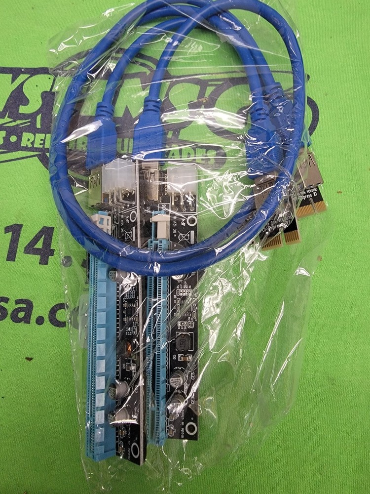 Ubit PCI-E Riser Adapter Card + USB 3.0 Cable - 6 PACK X001LTAIT - 8 sets