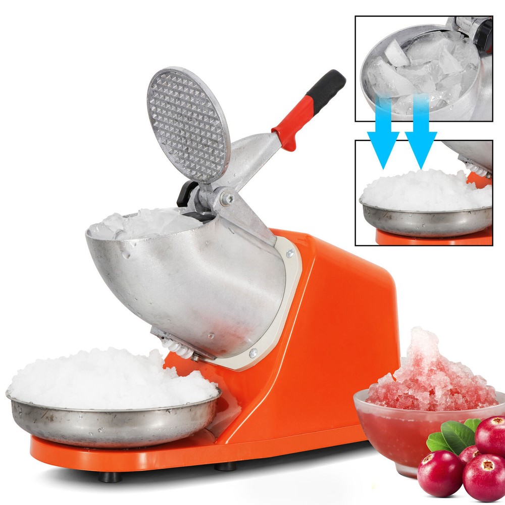 4PCS Ice Shaving Crusher Machines Sharp Blade Ice Maker for Home Kitchen Orange