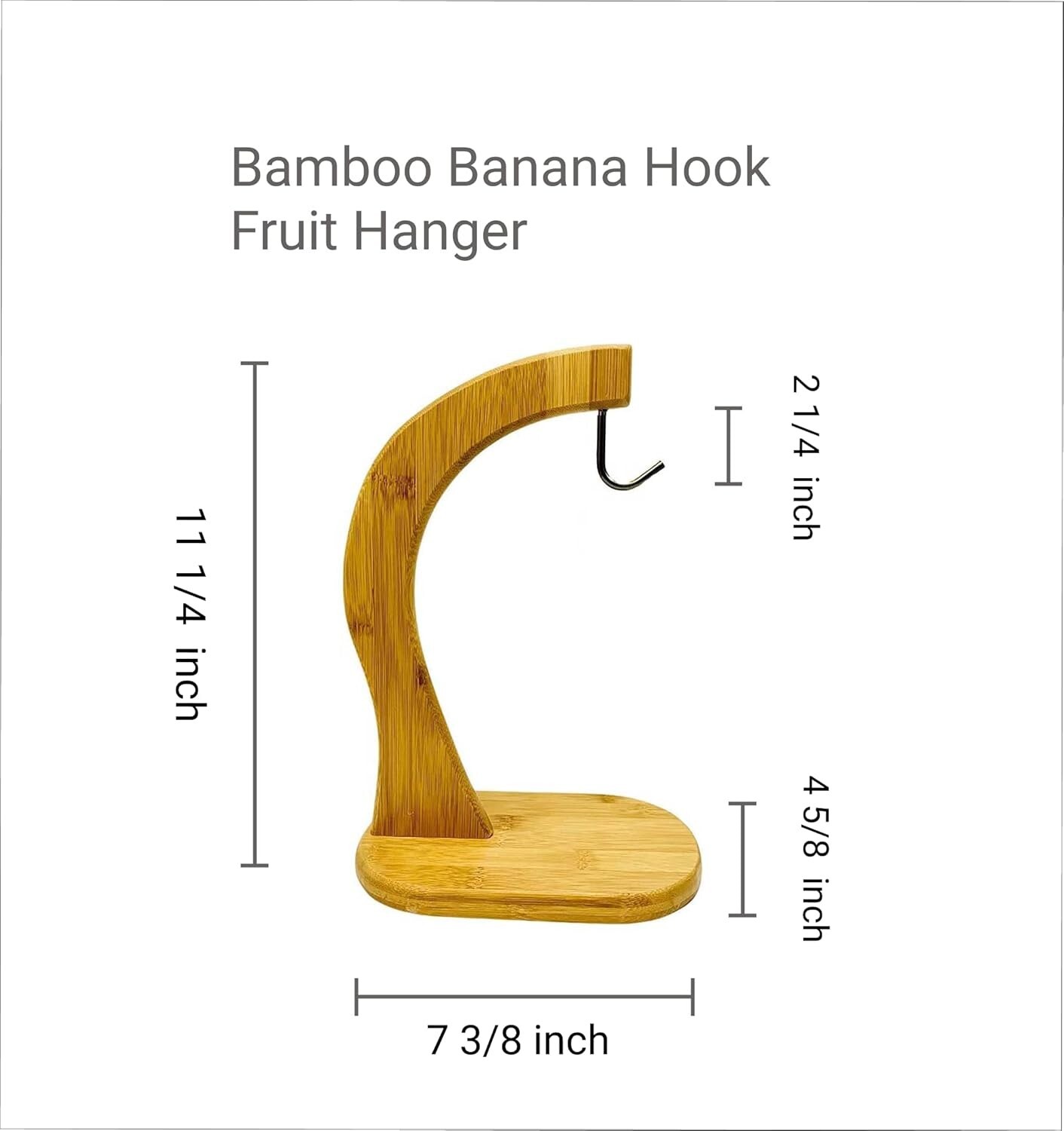 Bamboo Banana Hanger Wood Hook Fruit Holder Grape Holder 4095
