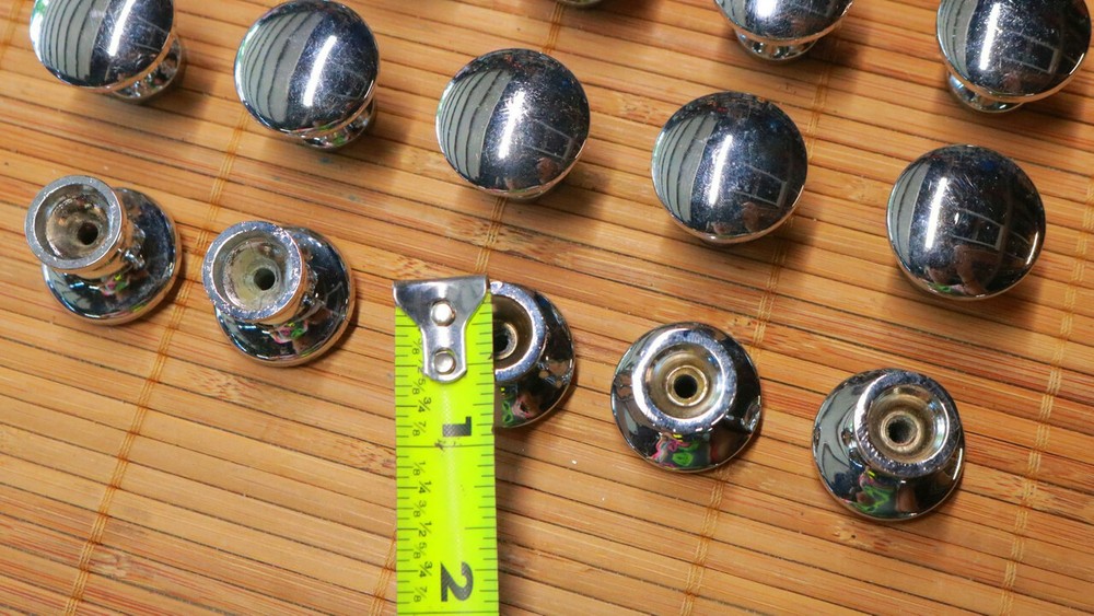 LOT of 40 Slender Chrome Knobs Drawer Pull Classic Simple elegant MG