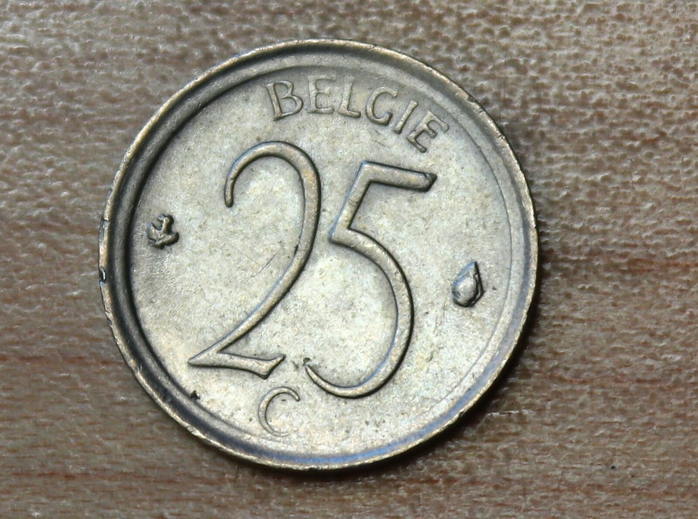 1972 Belgium 25 Centimes Dutch text