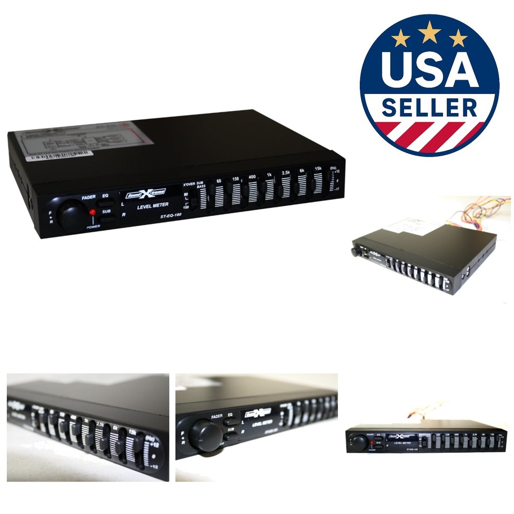 7-Band Passive Stereo Graphic Equalizer with Fader Control - Compact & Wireless