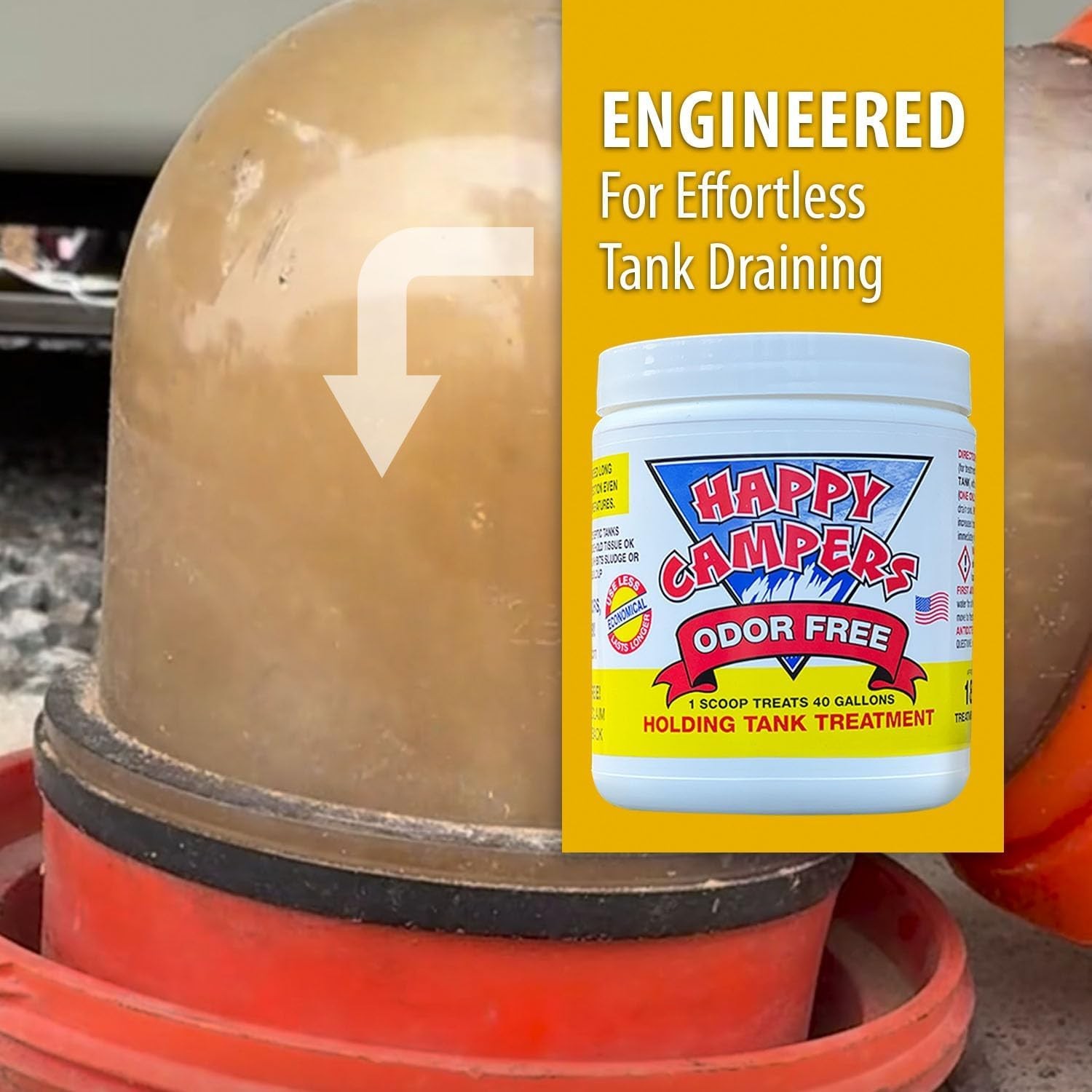 HAPPY CAMPERS RV Holding Tank Treatment - 18 Treatments