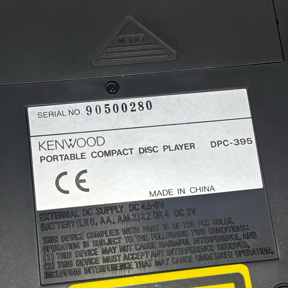 Kenwood DPC-395 Portable CD Player Bass Boost Dynamic Shock Proof w/ Controller