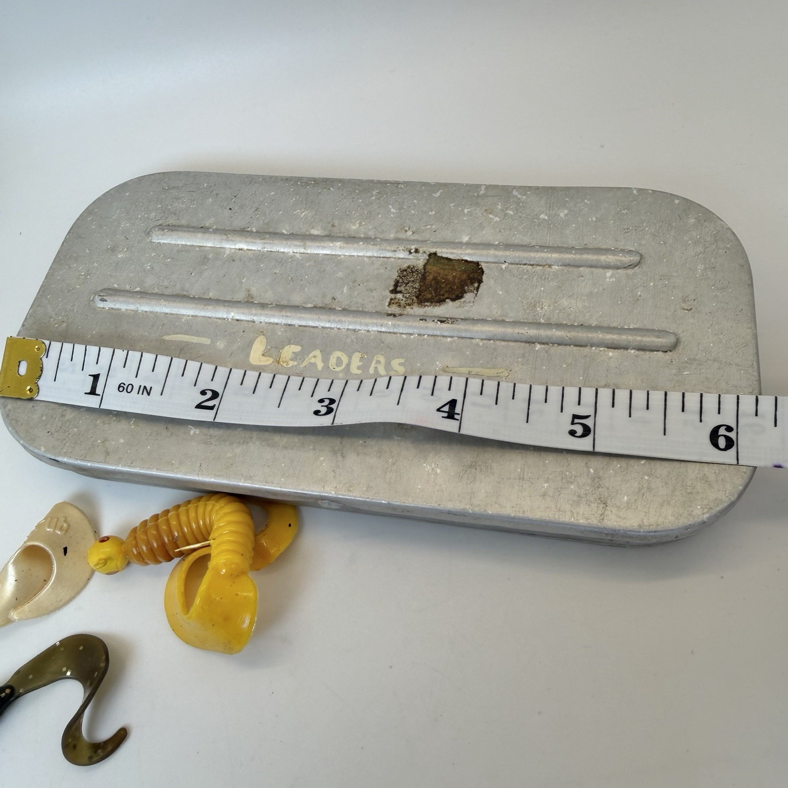 Vintage Fishing Lure Lot Soft Plastics Jigs Pocket Tackle Box Capt Micks Bass