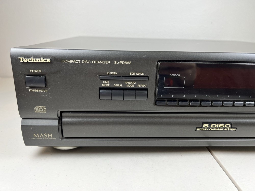Technics SL-PD888 5 Disc Carousel CD Changer-No Remote-1998-Tested/Working