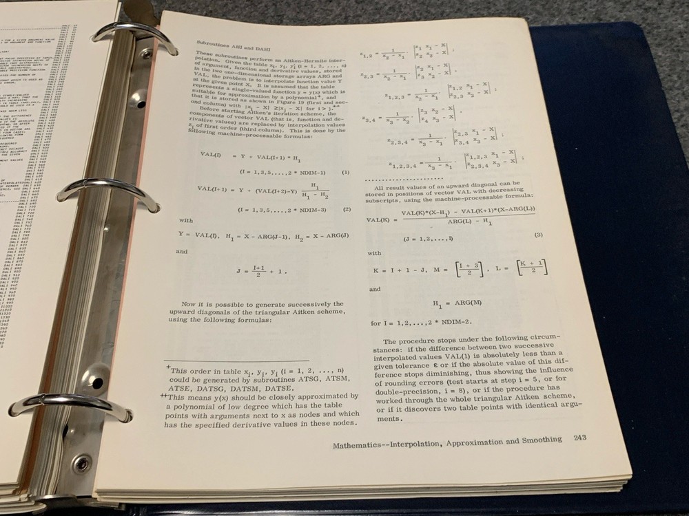 Vintage IBM Procedure Library - Mathematics (PL-MATH) Program Description 1971
