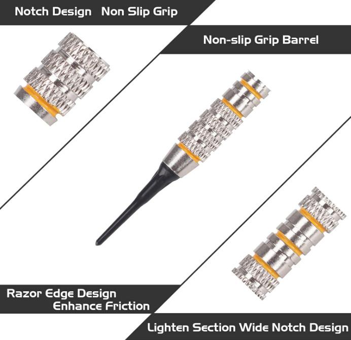 Darts Plastic Tip,Professional Soft Tip Darts Set for Electronic Dartboard 12Pcs